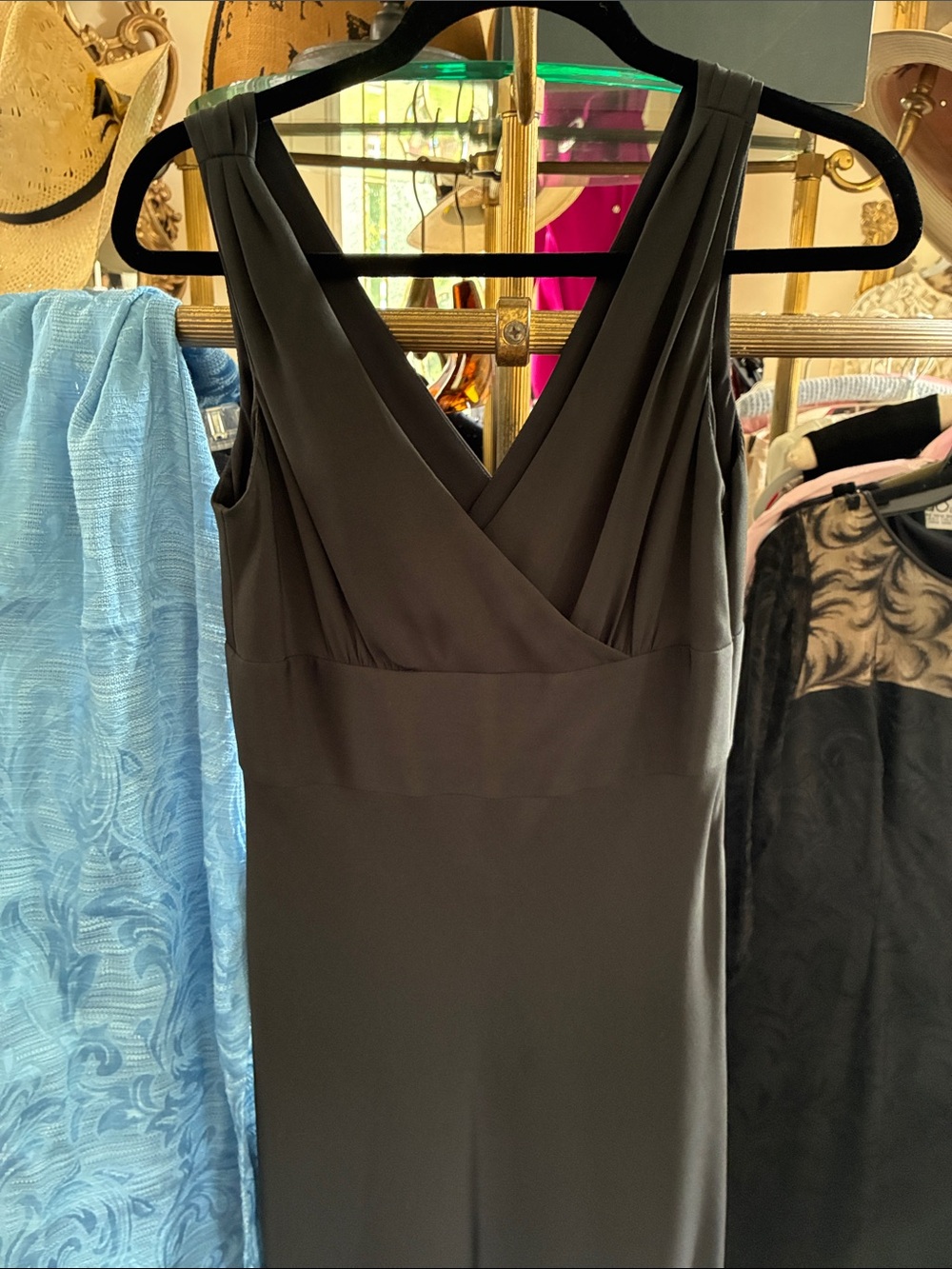 ClassicJ.Crew Black V-Neck Sleeveless Women's Dress
